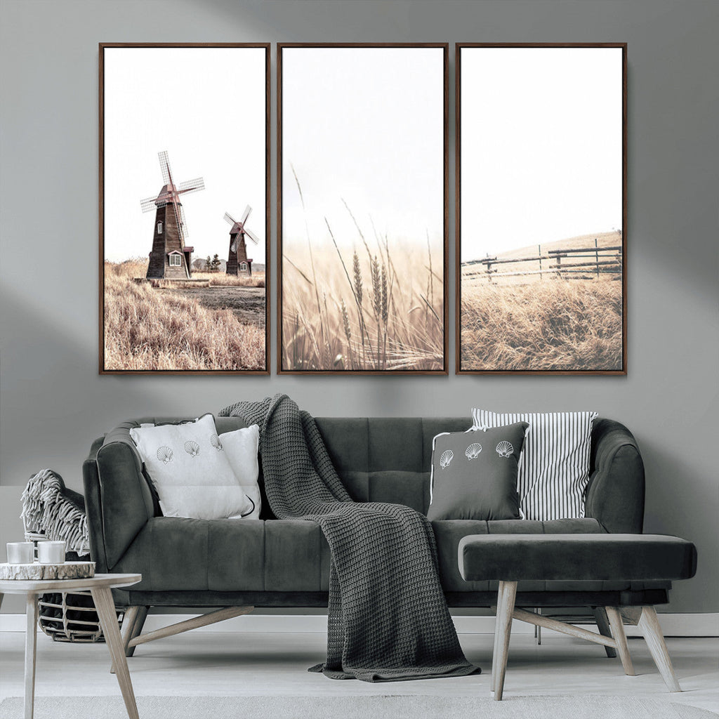 Farm Prints, Set of 6 Farmhouse Wall Art Canvas, Country House Decor