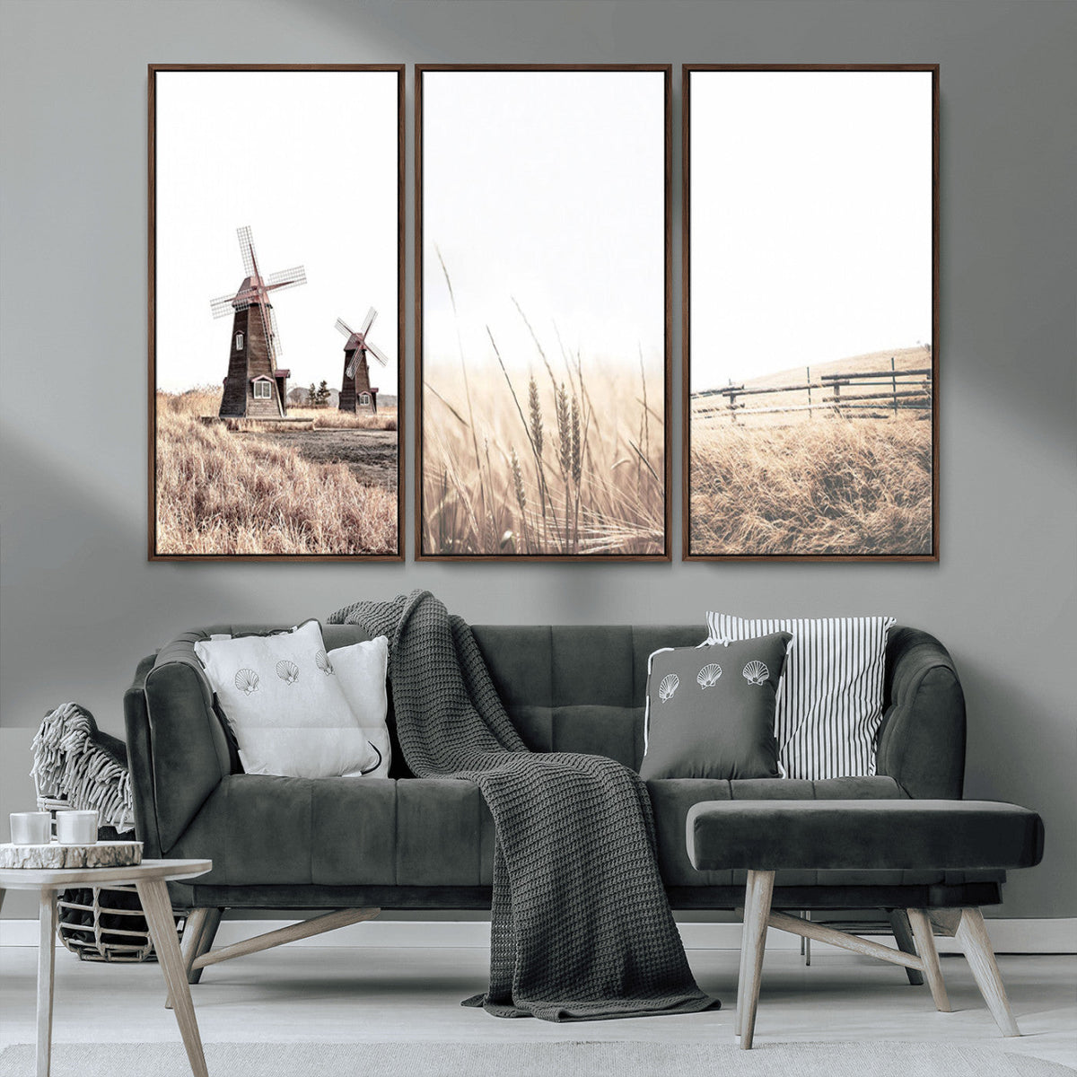 Farm Prints, Set of 6 Farmhouse Wall Art Canvas, Country House Decor