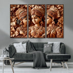 Indian Woman Statue Wall Art Canvas Print
