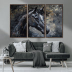 Large Abstract Horse Wall Art Canvas Print, Farmhouse Wall Art