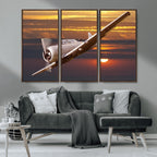 Old War Plane Wall Art Canvas Print