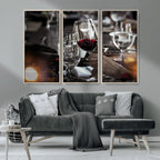 Red Wine and Glass Canvas Print