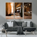 Wine and Bottle Wall Art Canvas Print