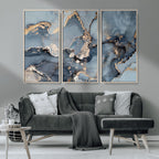 Multipanel Marble Fluid Effect Wall Art Abstract Canvas Wall Art Print