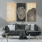 Tree Rings Canvas Wall Art Print, Minimalist Natural History in Modern Decor