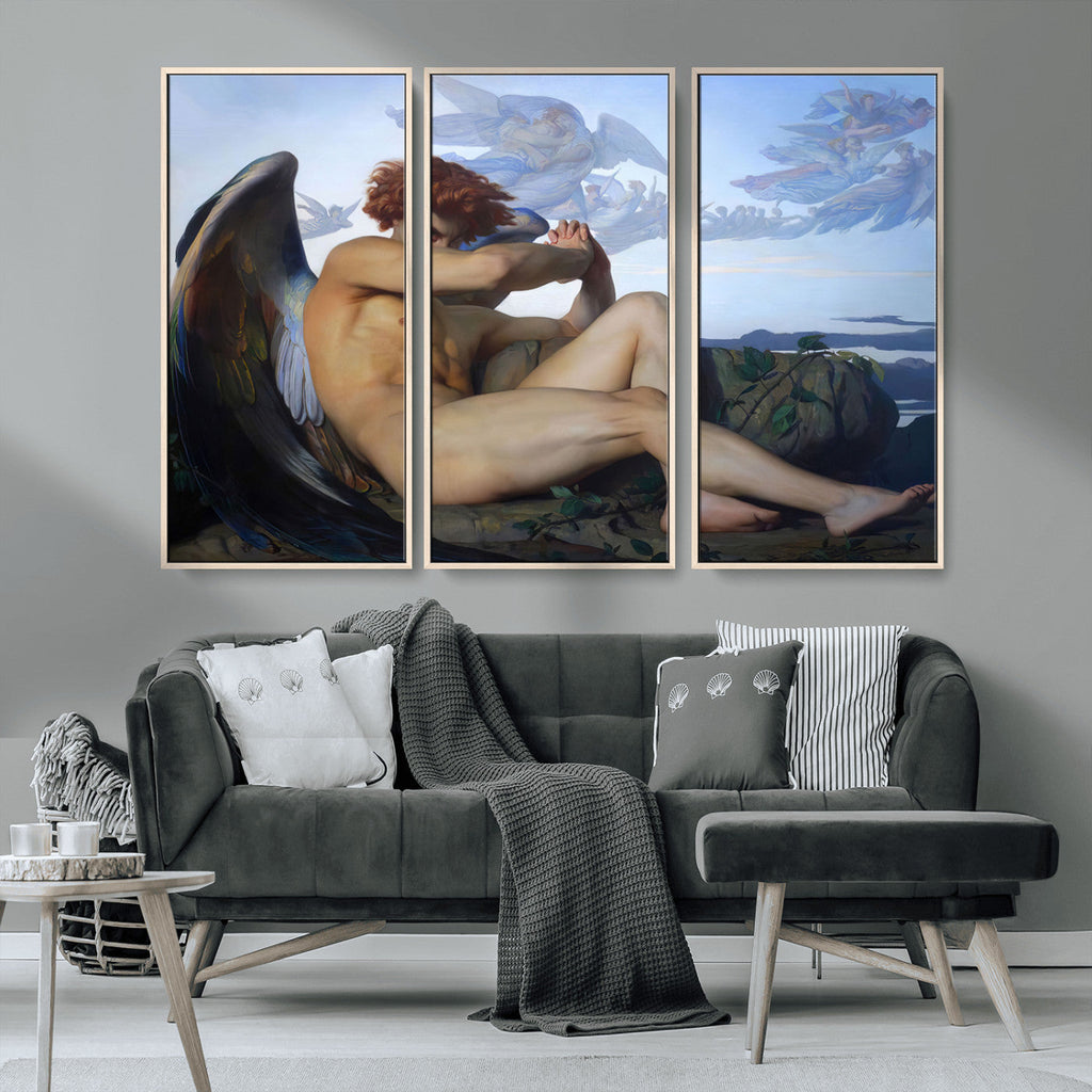 Fallen Angel Wall Art Canvas Print, Alexandre Cabanel Classic Art Reproduction