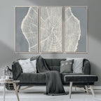 Abstract Tree Ring Wall Art Canvas Print, Framed and Ready to Hang