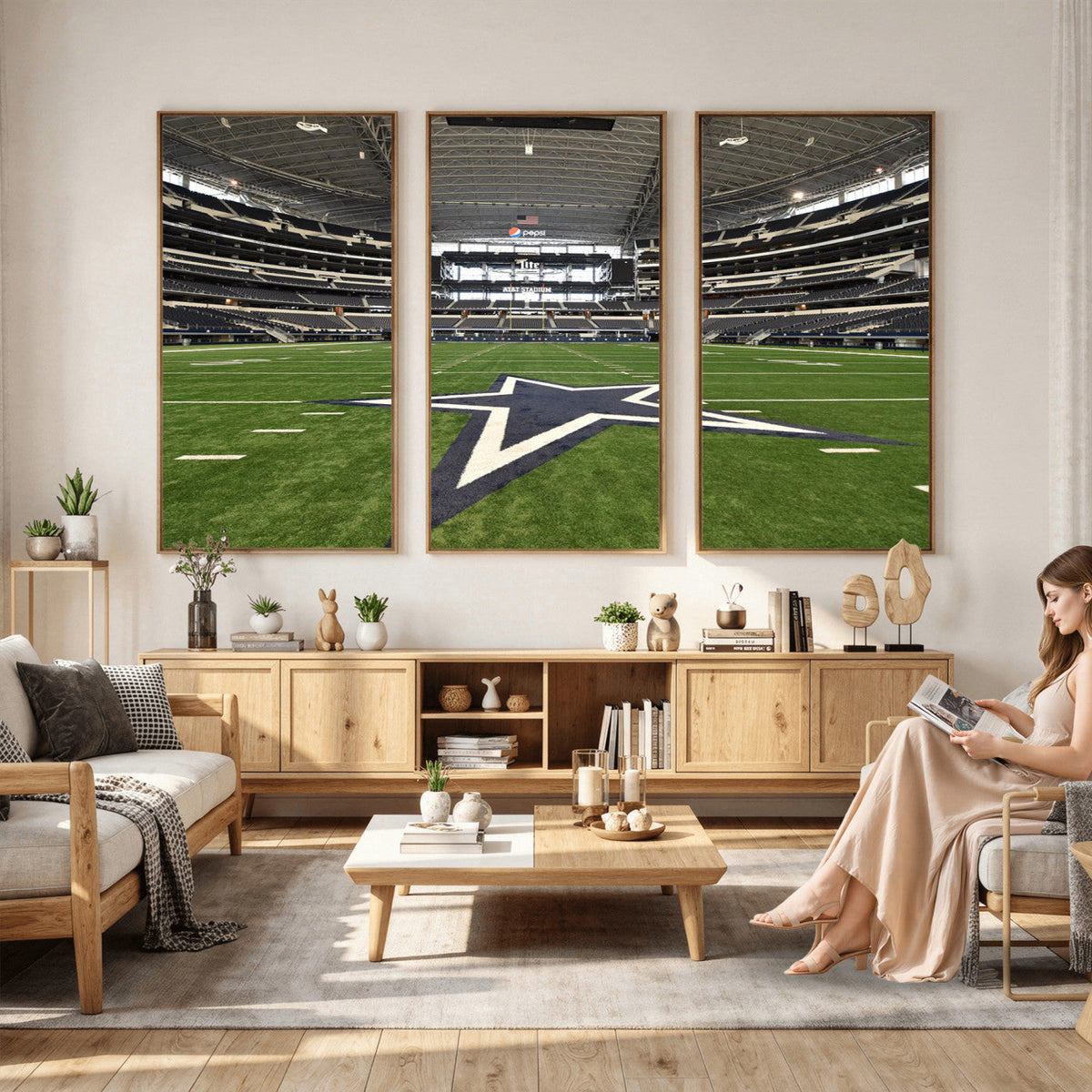 Dallas Cowboys Football Team Print - Arlington AT&T Stadium