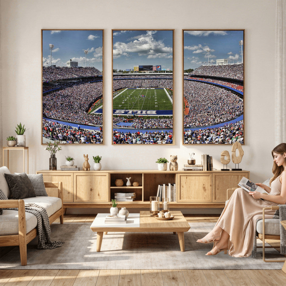 Buffalo Bills Highmark Stadium Wall Art Canvas Print, Bills Game Day Decor