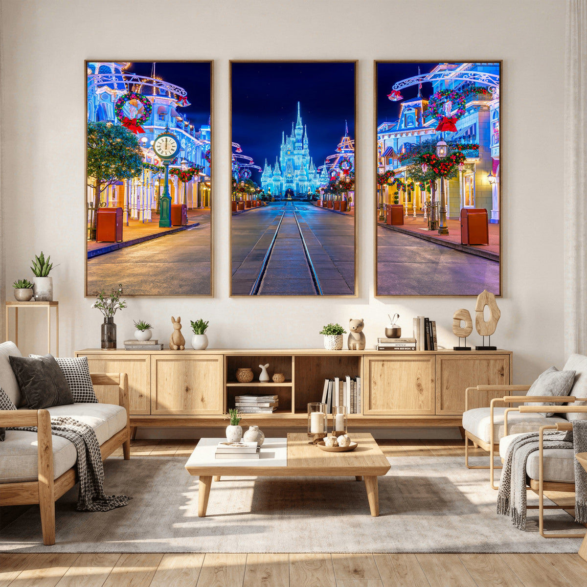 Disney Castle Wall Art | Large Magic Kingdom Canvas Artwork