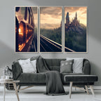 Harry Castle Wall Art Canvas Print, Wizard School Wall Art