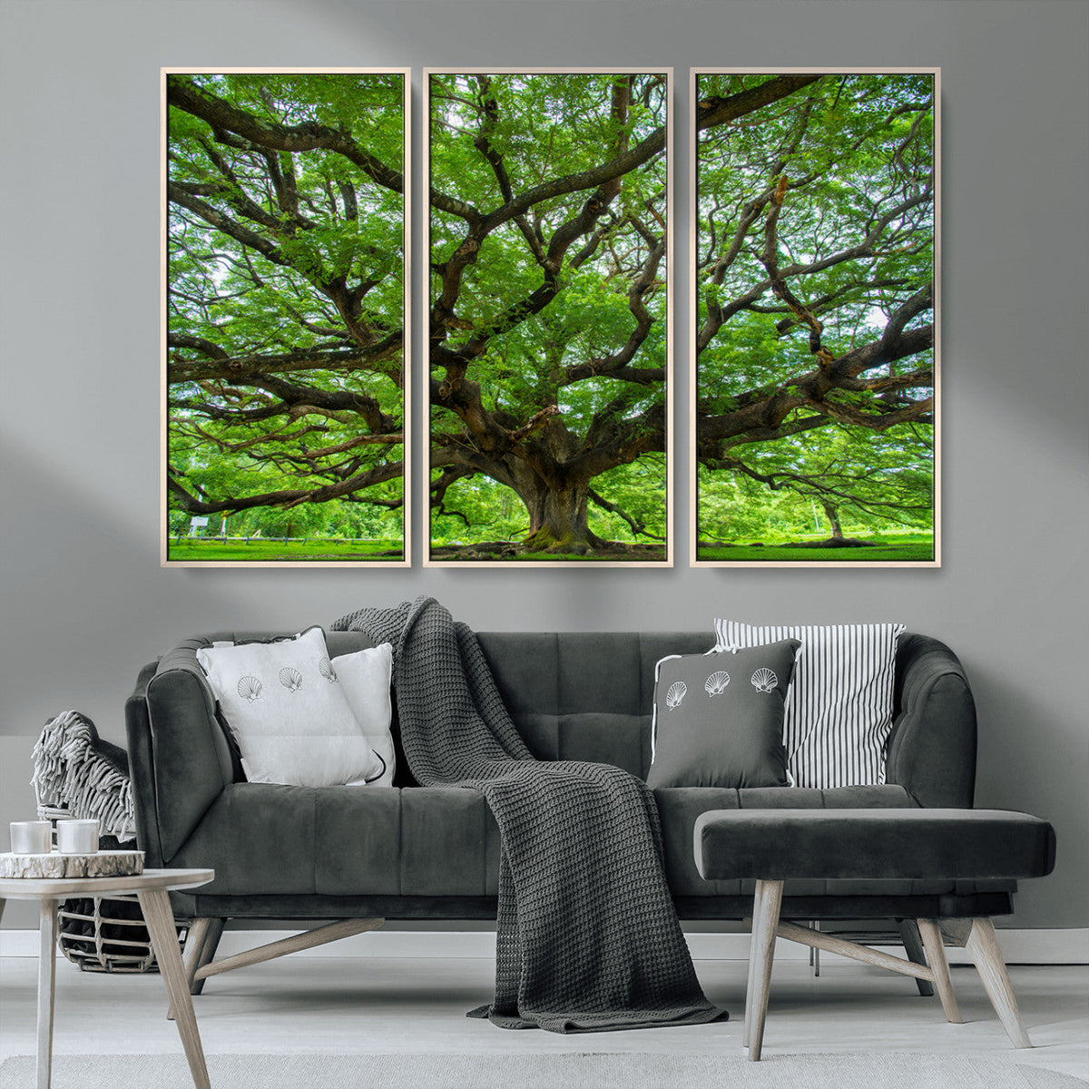 Ancient Tree Wall Art Canvas Print, Framed Sprawling Branches