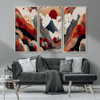 Abstract Mountain Wall Art Canvas Print | Vibrant Stylized Landscape