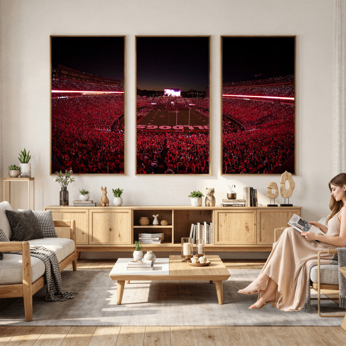 Dooley Stadium Wall Art, Sports Arena Canvas Print, Dooley Field Sanford Stadium