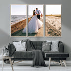 Personalized Custom Photo Wall Art Canvas Print, Unique Picture Design 3 Panel Set