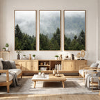 Misty Mountain Forest Wall Art Canvas Print