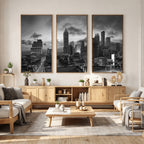 Atlanta Skyline Wall Art Canvas Print, Atlanta Downtown Night Cityscape