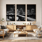 Austin Skyline Wall Art Canvas Print, Austin Downtown Night Cityscape