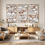 Abstract Longhorn Herd Wall Art Canvas Print