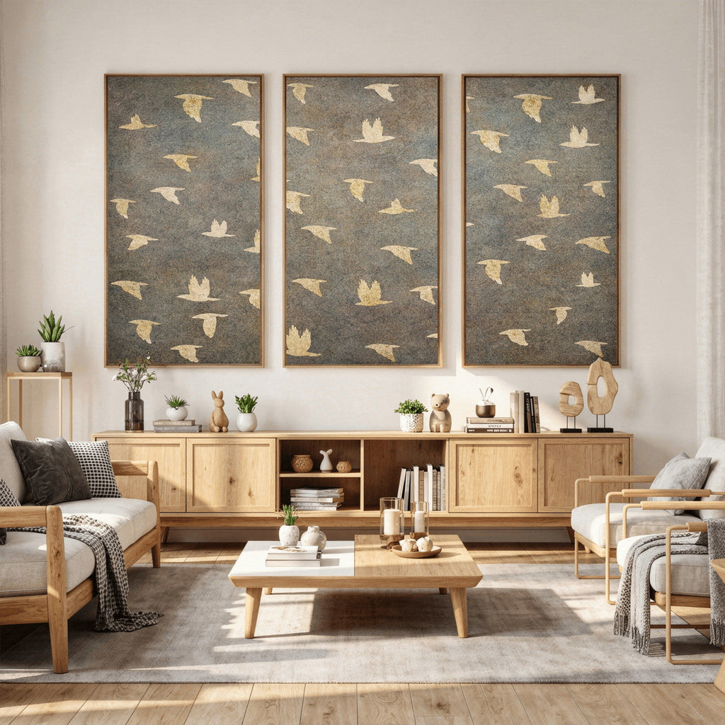 Abstract Birds Wall Art Canvas Print