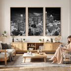 Charlotte Skyline Canvas Wall Art Print | North Carolina Cityscape