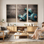 Dumbbell and Sport Wall Art Canvas Print