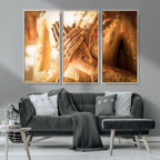 Buddha Statue Hands Wall Art Canvas Print