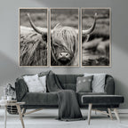 Cow Focus Canvas Wall Art Print