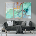 Colorful Marble Fluid Effect Canvas Wall Art Print