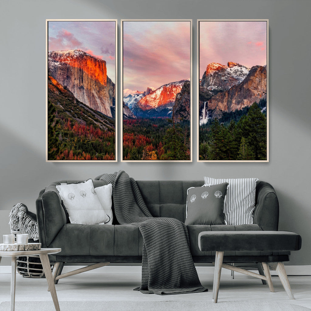 Yosemite Half Dome Wall Art Canvas Print El Capitan
