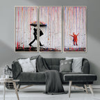 Banksy Wall Art Canvas Print | Framed Graffiti Street Art Picture