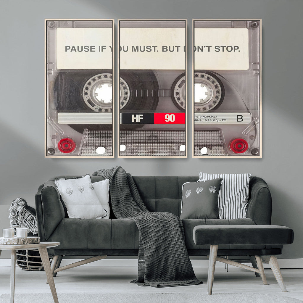 Music Cassette Iconic Wall Art Canvas Print