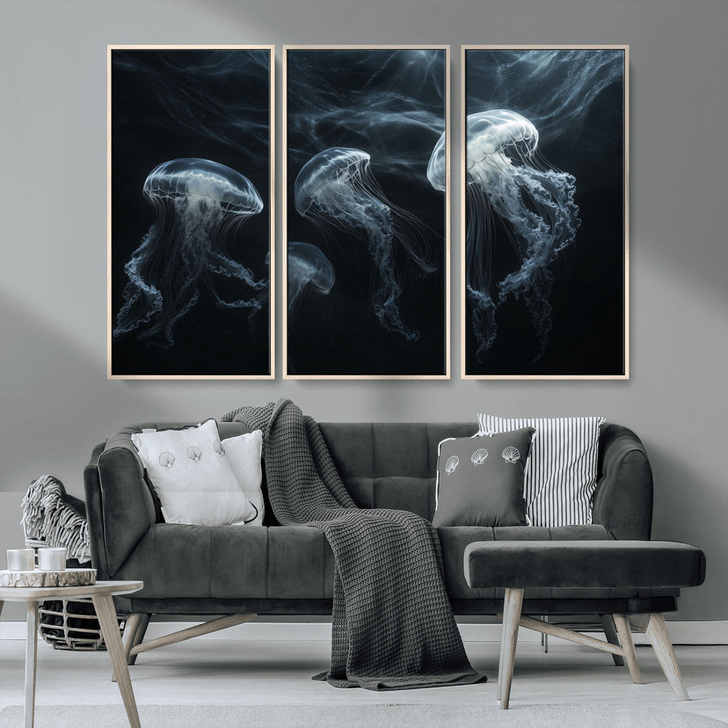 Jellyfish Wall Art Canvas Print, Elegant Wall Decor