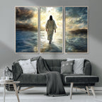 Jesus Walking on Water Wall Art | Canvas Print | Ready to Hang