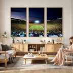 University of Michigan Wolverines Football Team Print, Ann Arbor, Extra Large Game Room Wall Decor