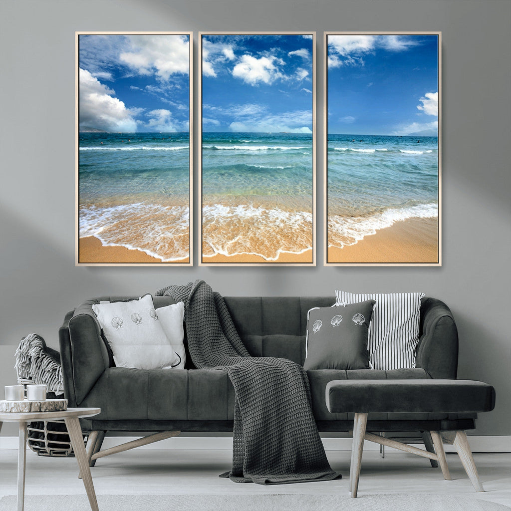 Sea View From the Beach Canvas Print