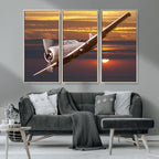 Old War Plane Wall Art Canvas Print
