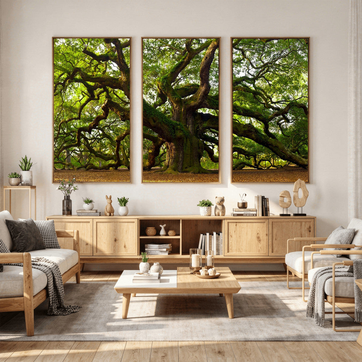 Angel Oak Tree Wall Art Canvas Print | Forest Tree Nature Photography Print
