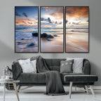 Serene Weather On The Beach Wall Art Canvas Print