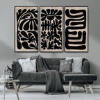 Canvas Print Wall Art Abstract Art Boho, Framed Boho Art