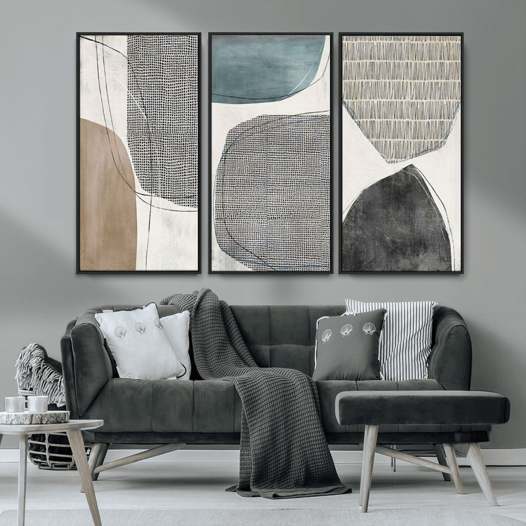 Canvas Print Wall Art Abstract Art Boho, Framed Boho Decor