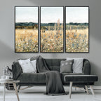 Wildflower Field Wall Art Canvas | Nature-Inspired Landscape Canvas Print for Living Room or Office