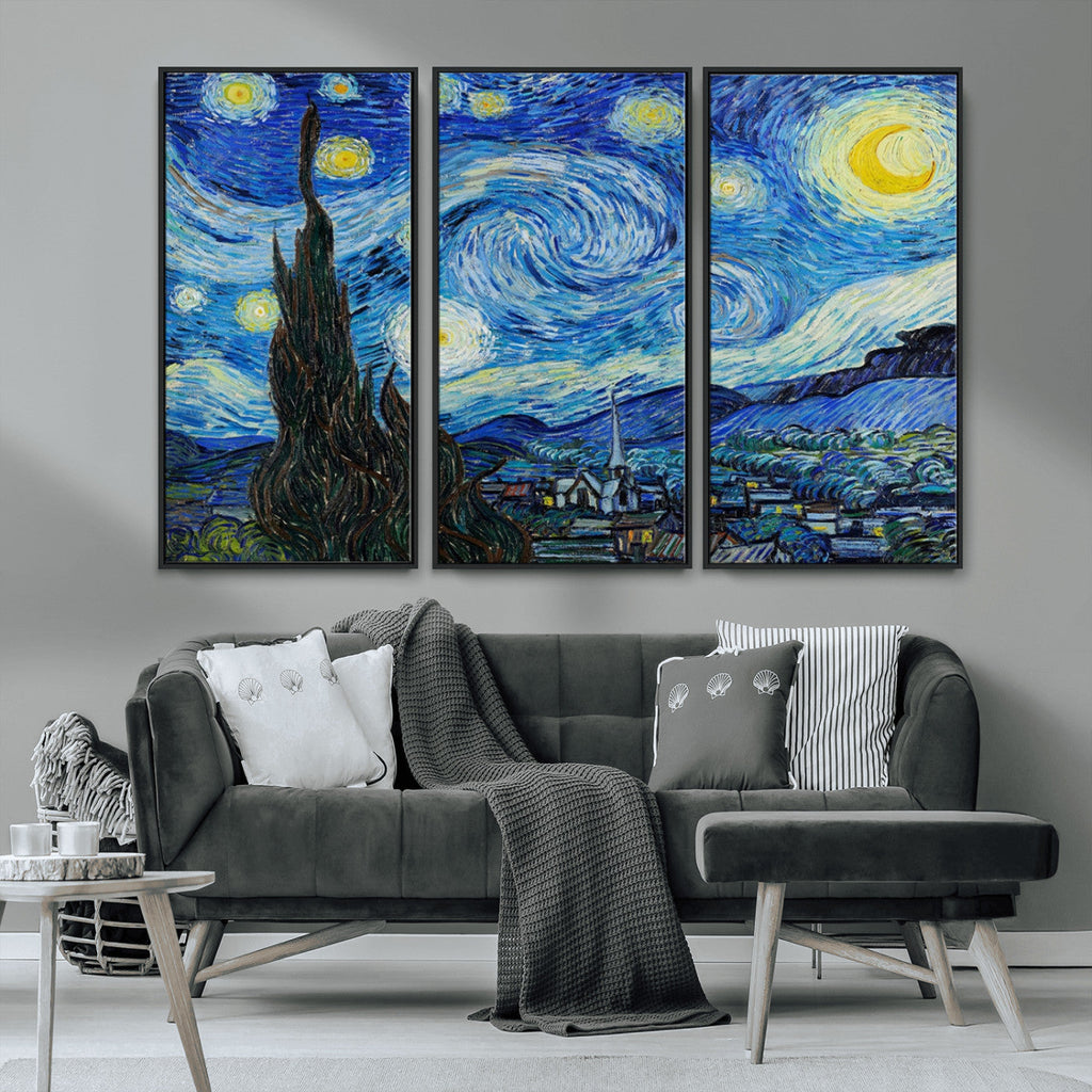 Vincent Van Gogh The Starry Night Abstract Wall Art Canvas Print