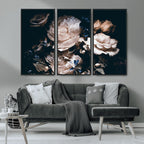 Pink Peonies Flowers Large Canvas Art Print
