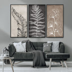 Minimalist Botanical Wall Art Canvas Print, Framed and Ready to Hang