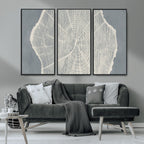 Abstract Tree Ring Wall Art Canvas Print, Framed and Ready to Hang