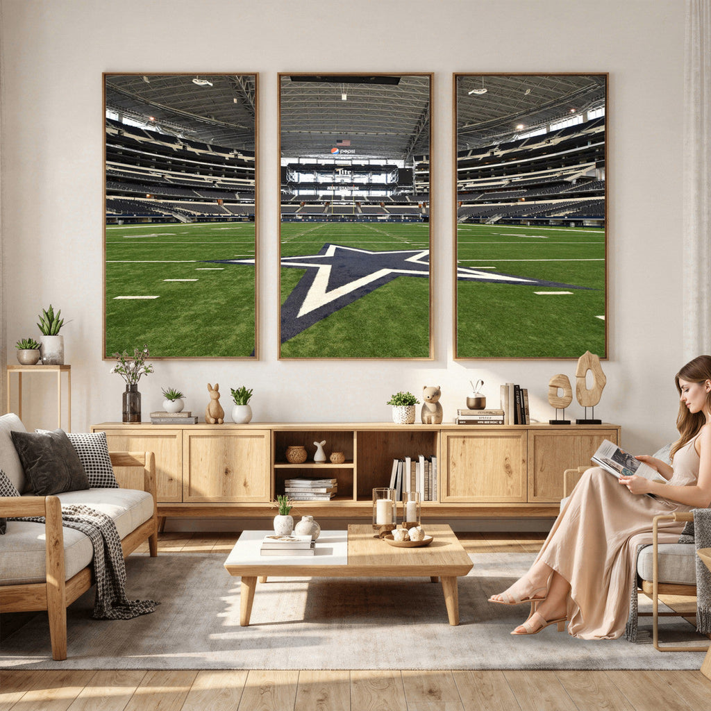 Dallas Cowboys Football Team Print - Arlington AT&T Stadium