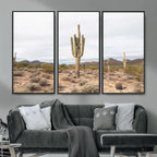 Saguaro Cactus Wall Art | Framed Desert Canvas Artwork
