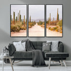 Desert Cactus Wall Art | Framed Southwestern Canvas Artwork