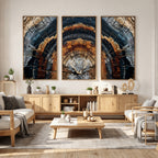 Abstract Wood Grain Canvas Print, Tree Ring Pattern Wall Art, Extra Large Living Room Wall Decor